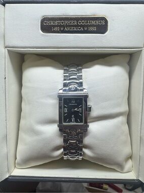 Charriol Silver Stainless Steel Ladies Watch with Black Dial